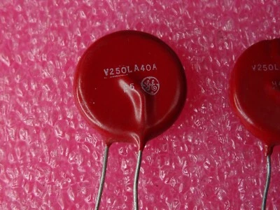 Lot de 2p VDR VARISTANCE GEMOV GMOV 250V V250LA40A Général Electric diam: 22mm