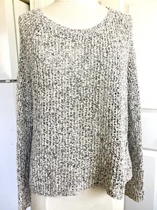 Eileen Fisher Pullover Petite S Peruvian Organic Cotton Box Fit Tweed Open Weave - Bild 1 von 7