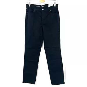 NUEVO Jeans elásticos negros profundos cintura tiro medio pierna recta Style & Co clásico 6 - Imagen 1 de 12