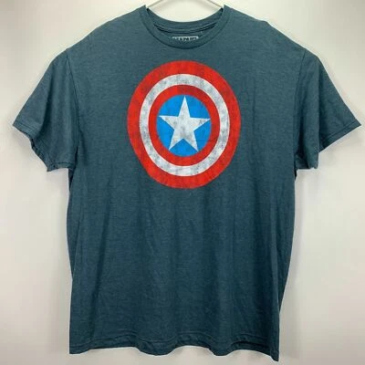 Camiseta Jem Hombre Capitán América Escudo Turquesa Talla Mediana Foto 1 de 4