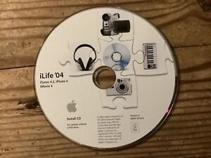 Apple Mac Original iLife’04 CD:iTunes 4.2 iPhoto4 iMovie 4 2004 for PowerPCs v4