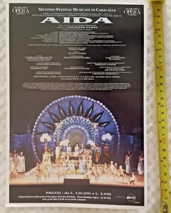 Aida 1992 Rome Handbill/Flyer Millo Toczyska Giacomini Carroli Colombara RARE - Picture 1 of 2