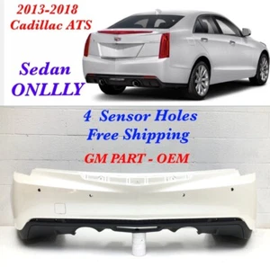 2013-2018 Cadillac ATS SEDAN rear bumper 4 Sensor Holes (White Diamond) #52 - Picture 1 of 17