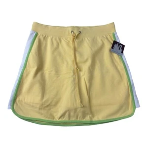 Gloria Vanderbilt Yellow Drawstring Pale Banana Athletic Skort Size Small NWT - Picture 1 of 2
