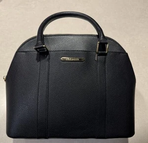 Steve Madden schwarz Kieselstruktur Handtasche Tasche Umhängetasche zwei Henkel Beuteltasche neu ohne Etikett - Bild 1 von 11