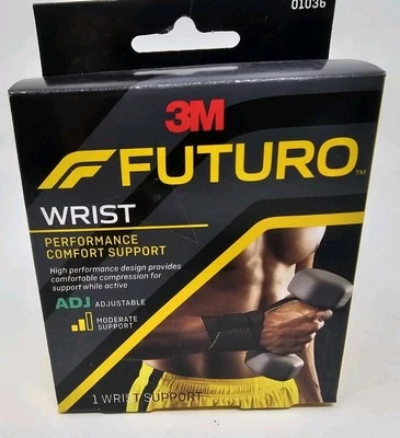 3M Futuro WRIST Performance Comfort Moderate Support Adjustable #01036 - Image 1 of 4