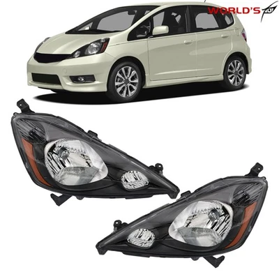Par de faros halógenos carcasa gris izquierda+derecha para Honda Fit 2009-2014 Foto 1 de 4