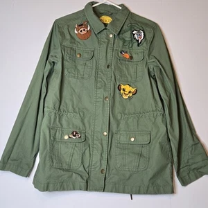 Disney Lion King Safari Utility Jacket Women S Embroidered Patches Simba Pumba - Picture 1 of 14