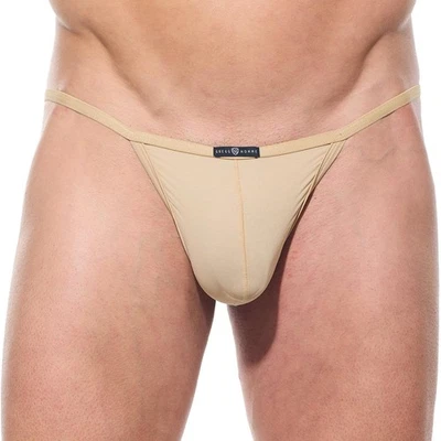 Gregg Homme Yoga Beige String Stretchy mens underwear thong briefs breathable - Image 1 of 4