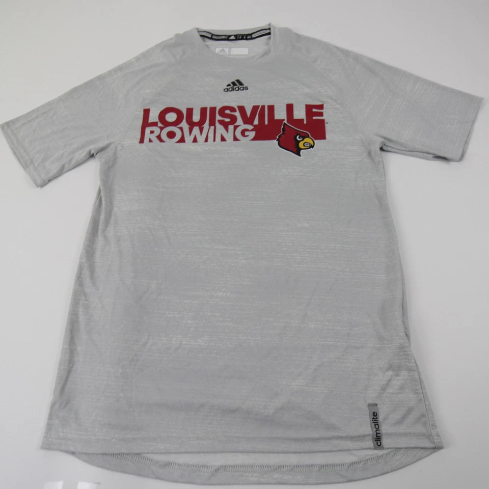 Camisa de manga corta Adidas Louisville Cardinals gris usada para hombre Foto 1 de 1