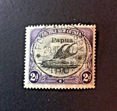 BroadviewStamps Papúa y Nueva Guinea #21 usado en estado bastante bueno.  Fantástica cancelación. Foto 1 de 2
