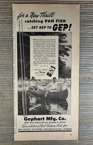 Gephart Mfg Co Steel Fishing Rods Chicago Illinois 1948 Vintage Print Ad - Picture 1 of 1