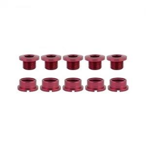 Origin8 Single-Ring Chainring Bolts, Alloy, Red - Picture 1 of 1