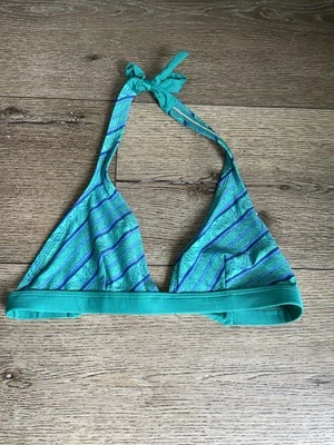 Patagonia Women's String Bikini Medium Top Only Green Blue Swimsuit Beach - Image 1 of 4