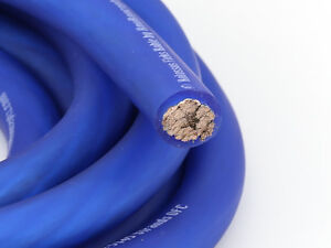 KnuKonceptz Kolossus Flex 4 Gauge Blue OFC Battery Power Wire Copper Cable 