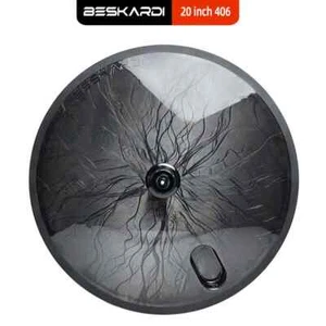 20 Inch 406 Carbon Wheels 11 Speed Disk Rim Brake Mini Folding Bike Wheelset - Picture 1 of 13