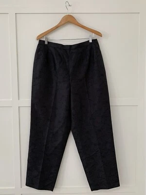 Womens Due Per Due 100% Silk Pants Sz 14 W NWT Subtle Floral Pattern - Image 1 of 4