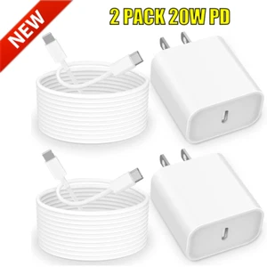 2 Original Carga Rapida USB-C De 20W Cargador Para iPhone 14 13 12 11 Pro Max XS - Picture 1 of 15