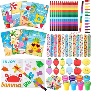 110 Pcs Summer Beach Party Favors Hawaiian Luau Goodie Bags Stuffers with Aloha - Picture 1 of 12
