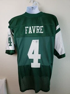 Offizielles Reebok NFL New York Jets Brett Favre #4 grün Trikot Größe M kostenloser Versand! - Bild 1 von 9