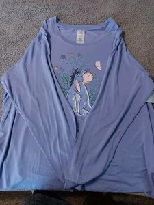 Eeyore Disney Store Womens Pajama Top Size 2 X Winnie The Pooh Lilac - Picture 1 of 9