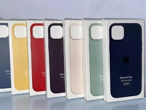 New Original Silicone Phone Case with MagSafe For iPhone 14 Pro Max 14 Pro 14 - Picture 1 of 31