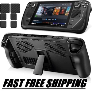 Premium Steam Deck TPU Protective Cover Foldable Kickstand Touchpad Shockproof - Picture 1 of 14