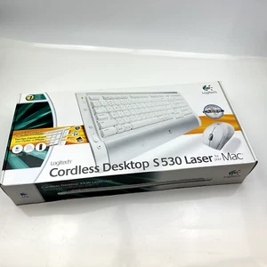 Logitech Cordless Desktop S530 Laser for Mac Keyboard Mouse Nice UNTESTED - Picture 1 of 7