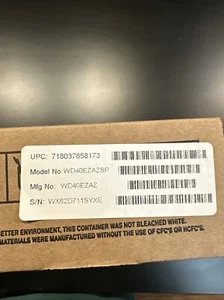 Western Digital Blue 4TB 3.5" SATA 5400rpm Internal Hard Drive WD40EZAX - Picture 1 of 3