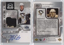 2006-07 Upper Deck The Cup /249 Kris Letang Kristopher RPA Rookie Patch Auto RC