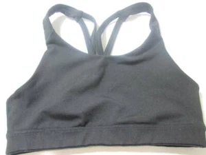 Old Navy Sport Bra Size XS Black Wireless Unlined Crossback Pullover Activewear - Picture 1 of 7
