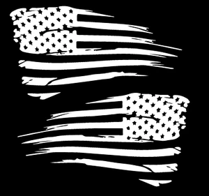 (2 Decals) Distressed American Flag Premium Vinyl Decal Get4Cheap USA Merica - Picture 1 of 20