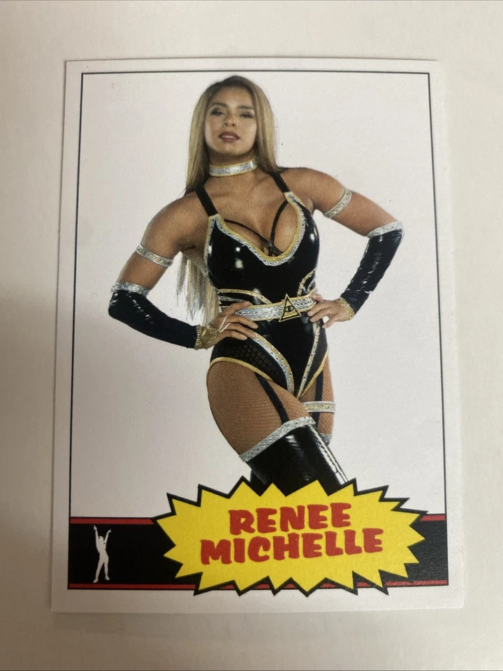 Tarjeta personalizada B-55 estilo superestrella femenina Renee Michelle WWE TNA AEW 1984 Foto 1 de 2