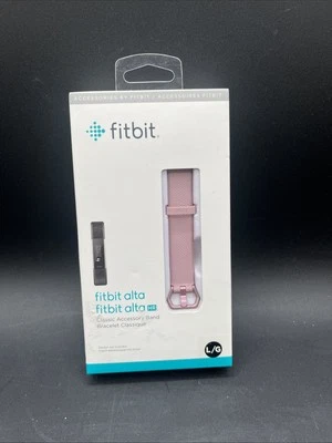 Fitbit Alta + Alta HR Banda Clásica Rosa Talla Grande L/G NUEVO Genuino Foto 1 de 2
