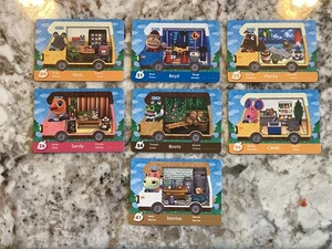 7 verschiedene European Animal Crossing Amiibo Wohnmobil Karten Namen siehe Beschreibung! - Bild 1 von 3