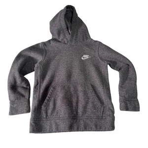 Nike Kids Gray Pullover Hoodie Sweatshirt Logo Size 6 School - Picture 1 of 4