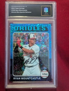 NM 8 2024 Topps Heritage #338 Ryan Mountcastle Baltimore Orioles Blue Sparkle - Picture 1 of 2