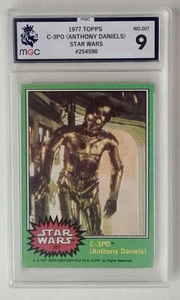 1977 TOPPS STAR WARS #207 NON ERROR C-3PO (Anthony Daniels) GRADED 9 - Picture 1 of 9
