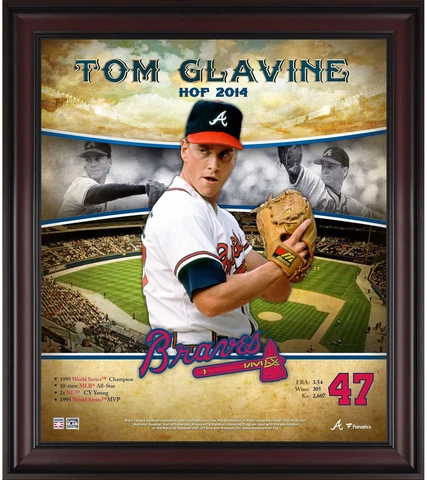Tom Glavine Atlanta Braves Framed 15" x 17" Hall of Fame Career Profile Cover