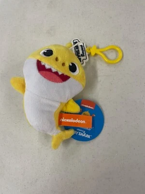 Nickelodeon Pinkfong Baby Shark Clip On Coin Change Purse 5" Yellow Plush Animal - Image 1 of 2