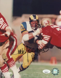Jack Youngblood Signed (JSA COA) Los Angeles Rams 8x10 Photo Inscribed "HF" - Picture 1 of 2