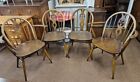 Vintage Ercol Windsor Dining Chairs X 4 Fleur De Lys