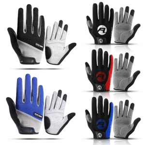 Cycling Full Finger Gloves Touch Screen Breathable Anti-Slip Bicycle MTB Gloves - Picture 1 of 22
