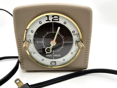 Magic Fingers Music Minder Alarm Clock Model A501 Vintage Intermatic Mid Century Cover