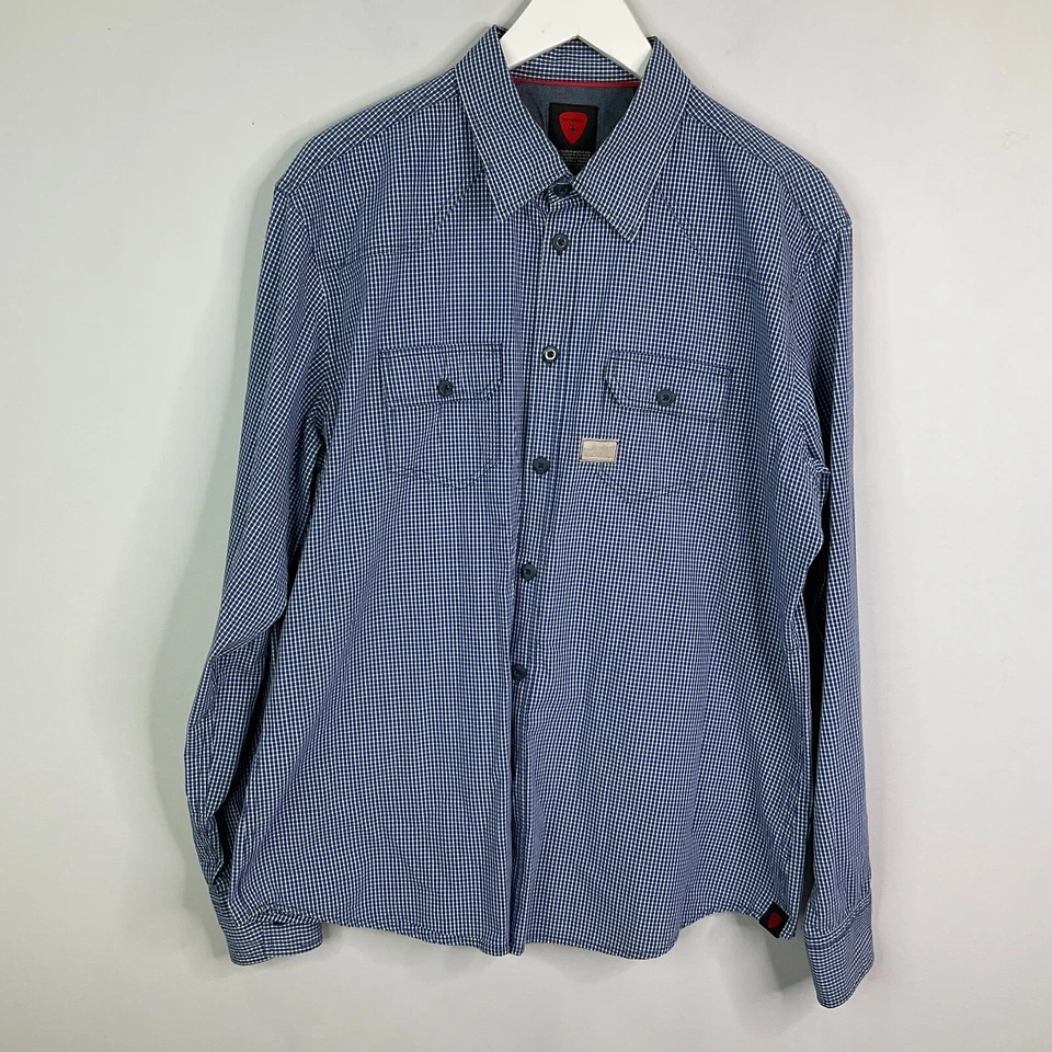 Camisa Strellson Para Hombre XL Cuadros Cuadros Abotonada Manga Larga 100% Algodón Foto 1 de 4