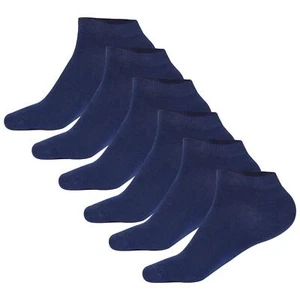 Kids 6 Pack Girls Boys Plain Trainer No Show Socks Low Cut Cotton School Socks - Picture 1 of 5