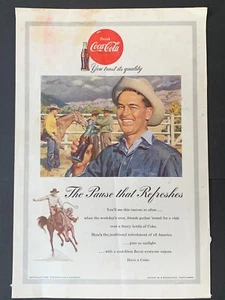 Zeitschriftenanzeige Coca Cola, Vintage 1953, 63/4" x 10". Siehe Kommentare und Bild. - Bild 1 von 2