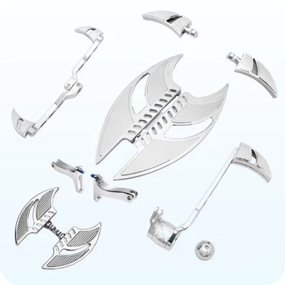 Chrome Blade Floorboards w/Brake Shift Levers For Harley Touring 08-13 St Glide - Image 1 of 4