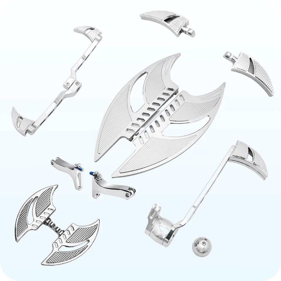 Chrome Blade Floorboards w/Brake Shift Levers For Harley Touring 08-13 St Glide - Image 1 of 4