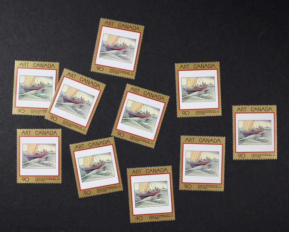 CANADA 1997 #1635, 90c ART, York Boat, Wholesale x 10 stamps MNH Face $9.00 - Image 1 of 1